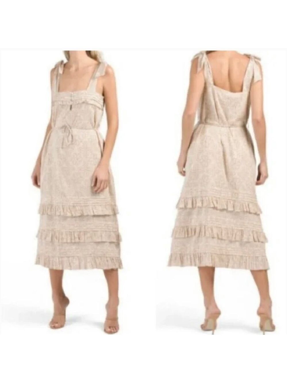 Anthropologie Cleobella Zane Floral Tiered Ruffle Dress - Size Medium/Large